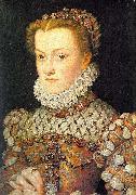 Francois Clouet Elisabeth of Austria, Queen of France, daughter of Holy Roman Emperor Maximilian II. of Austria and Infanta Maria of Spain, wife of King Charles Charl Spain oil painting artist